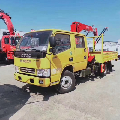 TRUCK CRANE Dongfeng Dollicar 4x2 6 Wheels Lorry Straight Telescopic Boom Cargo Truck Mounted Crane With 3.2 Ton Lift Hydraulic For Sale